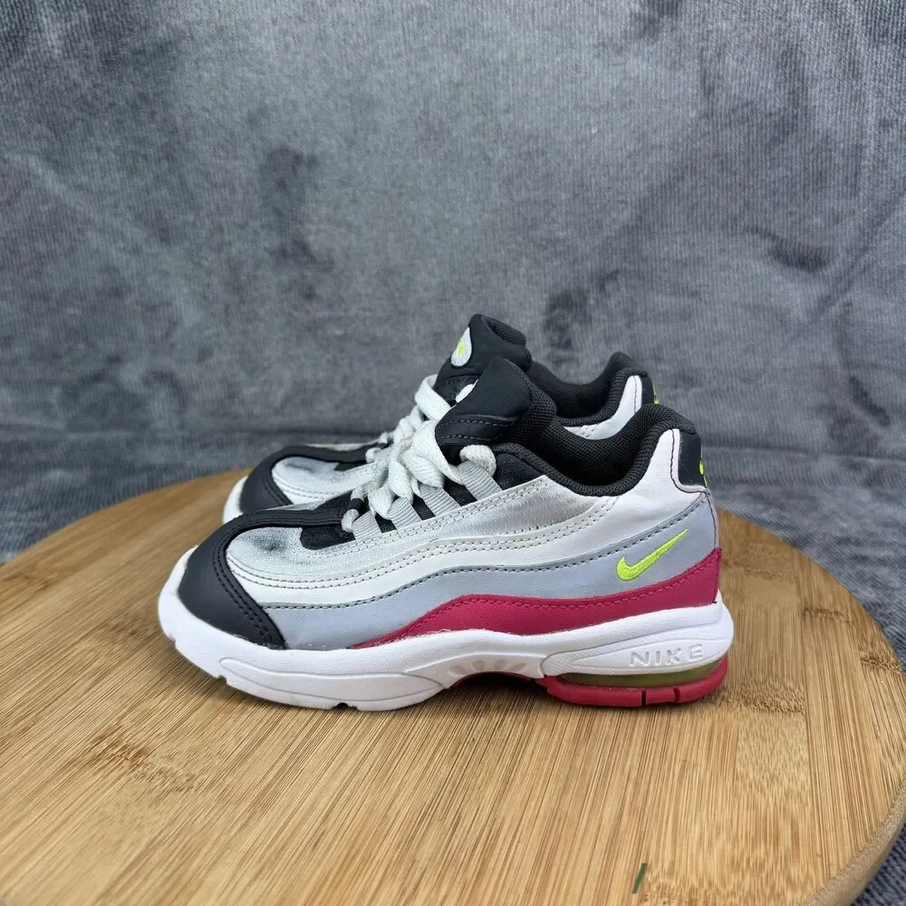 Nike Air Max 95 Shoes Boys Size 10C White Pink Running Sneakers 905462-029